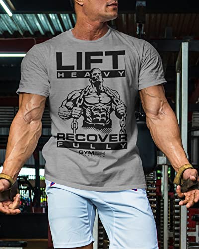 Lift Heavy Recover Fully T-Shirts for Workout, Funny Gym Shirt for Men