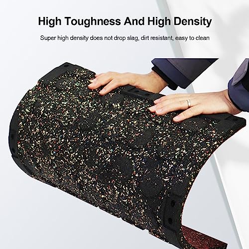 5 Pcs Rubber Gym Tiles, Gym Exercise Mat 50×50×3Cm for Home Gym Heavy Workout Equipment Flooring