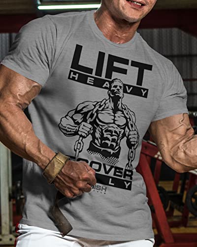 Lift Heavy Recover Fully T-Shirts for Workout, Funny Gym Shirt for Men