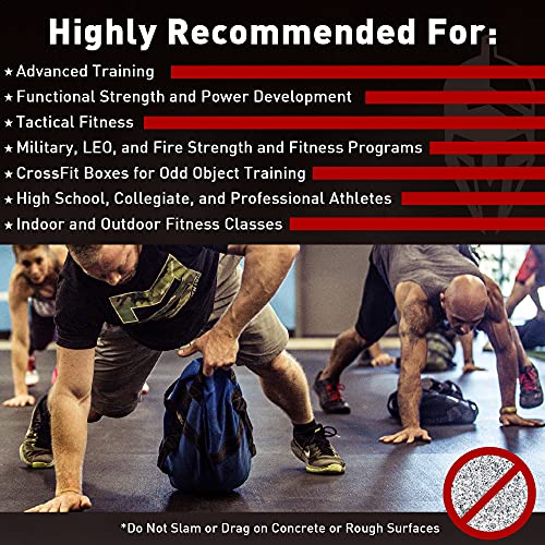 Brute Force Strongman Sandbag, Adjustable, Weighted Heavy Bag, Workout Equipment for Home Gym, Strength Training and Weight Lifting, Sandbags for Working Out, Made in USA, Army Green, 75-125 lbs