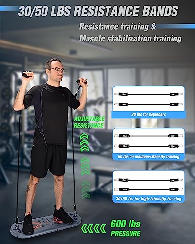 Home Workout Equipment to Help Achieve Fitness Goals, 27-in-1 Portable Gym Exercise Equipment with Compact Push-Up Board, Resistance Bands, Ab Roller Wheel, and Pilates Bar, Master Your Workout