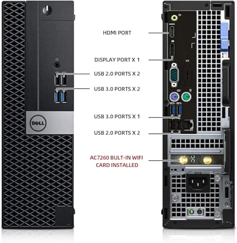 Dell OptiPlex Desktop Computer with 24 inch Monitor PC and Monitor Bundle, i7-6700 3.4GHz,16GB Ram New 512GB SSD,Intel AC7260 Built-in WiFi Bluetooth,HDMI,Refurbished Desktop,Windows 10 Pro (Renewed)