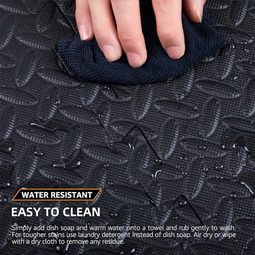 24 Pack, 96 SQFT 1/2" Extra Thick Floor Exercise Mat for Home Gym or Floor Padding for Kids - High-Density EVA Interlocking Foam Floor Tiles for Gym Equipment, Play Area - Yoga, Cardio, Weights, MMA