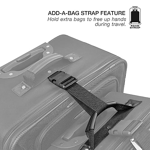 Travel Select Amsterdam Expandable Rolling Upright Luggage, Burgundy, 2-Piece Set