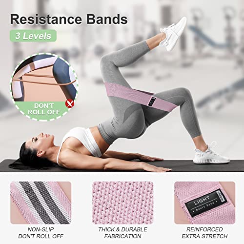 Resistance Bands for Working Out, Booty Bands Exercise Bands for Physical Therapy, Stretch Bands for Booty, Legs, Arm, Whole-Body Fitness, Stretching, Women & Men Workout