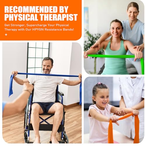 Resistance Bands, Exercise Bands, Physical Therapy Bands for Strength Training, Yoga, Pilates, Stretching, Stretch Elastic Band with Different Strengths, Workout Bands for Home Gym