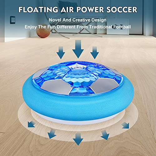 Hover Soccer Ball Set with 2 Goals, Rechargeable Indoor Air Floating Soccer Ball with LED Light and Foam Bumper, Perfect Birthday Xmas Gifts for Age 3 4 5 6 7 8-12 Year Old Kids Boys Girls
