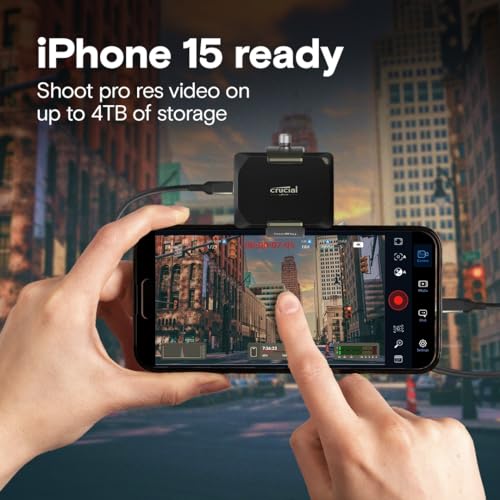 Crucial X10 Pro 4TB Portable SSD - Up to 2100MB/s Read, 2000MB/s Write - Water and dust Resistant, PC and Mac, with Mylio Photos+ Offer - USB 3.2 External Solid State Drive - CT4000X10PROSSD902