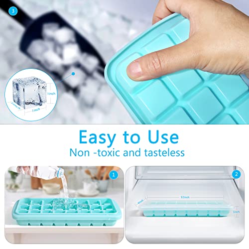 Portable Blender 20 Oz, Personal Size Blender for Shakes and Smoothies with Ice Cube Tray, Mini Small Smoothie Blender Bottles for Kitchen Home Gym Sports Travel (Mint Blender+ice cube tray)
