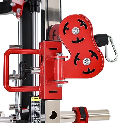 Altas Strength Home Gym Smith Machine with Pulley System Gym Squat Rack Pull Up Bar Upper Body Strength Training Leg Developer Light Commercial Fitness Equipment Included Accessories 3058