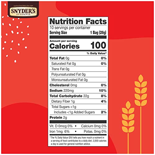 Snyder's of Hanover, 100 Calorie Mini Pretzels, Individual Packs, 10 Ct (pack of 1)