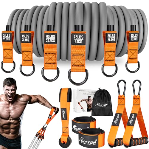 Resistance Bands, 300lbs 360lbs Heavy Exercise Bands with Handles, Fitness Bands for Working Out, Workout Bands for Men, Weight Bands Set for Muscle Training, Strength, Slim, Yoga, Home Gym Equipment
