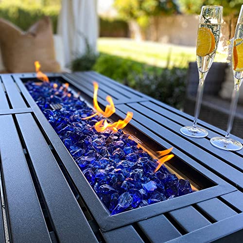 Sophia & William Patio Furniture Sets for 9 with 45" Gas Fire Pit Table Outdoor Conversation Sets 8 Pcs, 2xSofa Chairs, 2xSwivel Cushion Chairs, 1x3-Seat Sofa, 2xOttomans for Porch Poolside Grey