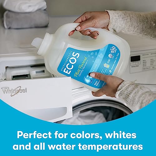 ECOS Laundry Detergent Liquid, 200 Loads - Dermatologist Tested Laundry Soap - Hypoallergenic, EPA Safer Choice Certified, Plant-Powered - Magnolia Lily, 100 Fl Oz (Pack of 2)