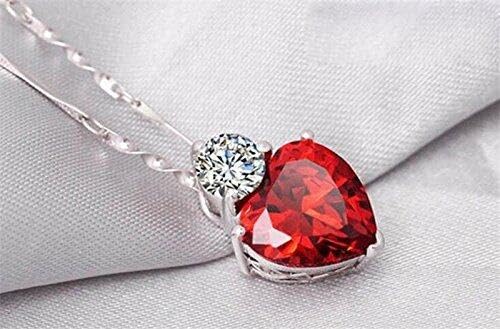 Wome'S Elegant Necklace +Earrings Lady Jewellery Crystal Pendant For Girls Decoration Red Stable Attractive