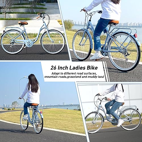 GOWE 7 Speed, Steel Frame, Multiple Colors 26 Inch Ladies Bicycle