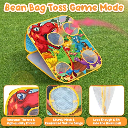 Bean Bag Toss Game Kids Outdoor Toys,Double-Sided Foldable Cornhole Board Backyard Beach Yard Outdoor Toys for Toddler, Outside Lawn Party Activities Toy Gift for Boys Girls Age 3 4 5 6 7 8