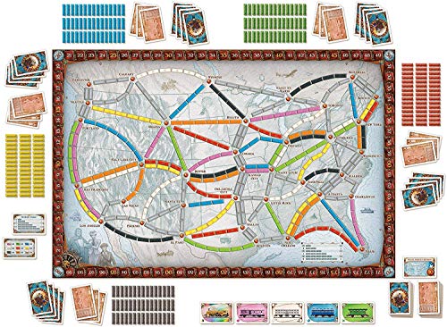 Ticket to Ride Board Game - A Cross-Country Train Adventure for Friends and Family! Strategy Game for Kids & Adults, Ages 8+, 2-5 Players, 30-60 Minute Playtime, Made by Days of Wonder