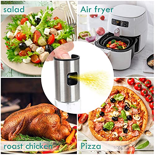 Oil Sprayer, Oil Sprayer with Olive Oil Holder, Fried Chicken, BBQ, Baking, Barbecue, Air Fryer, Salad, Olive Oil Dispenser Set