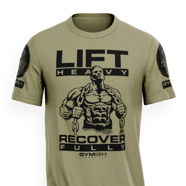 Lift Heavy Recover Fully T-Shirts for Workout, Funny Gym Shirt for Men
