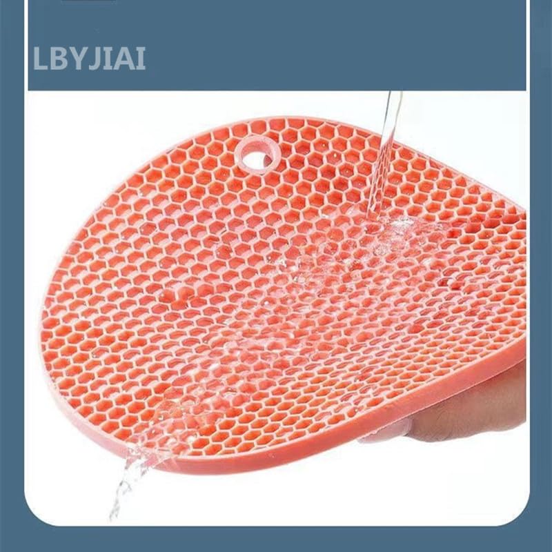 LBYJIAI Ultra Thick 8mm Silicone Trivets for Hot Dishes Pots and Pans, Silicone Trivet Mat Hot Plates to Protect Table, Silicone Hot Pads for Kitchen Counter, Pot Holders