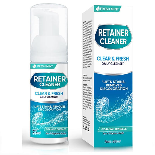 Retainer Cleaner, Denture Cleaner, Suitable for Stains, Discoloration, Odors, Fresh in 3 Minutes, for All Dental/Oral Appliances