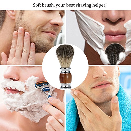 Professional Pure Badger Hair Shaving Brush Resin Handle Barber Salon Men Facial Beard Cleaning Appliance Shave Tool Shaving Razor Brush