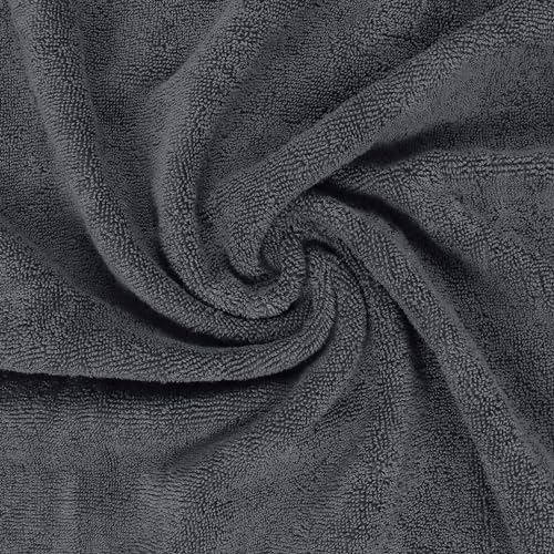 Utopia Towels 8-Piece Premium Towel Set, 2 Bath Towels, 2 Hand Towels, and 4 Wash Cloths, 600 GSM 100% Ring Spun Cotton Highly Absorbent Towels for Bathroom, Gym, Hotel, and Spa (Grey)