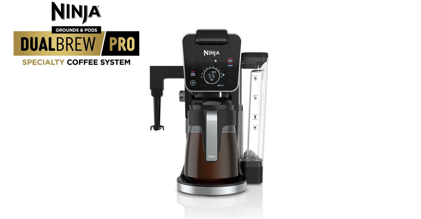 Ninja CFP307 DualBrew Pro Specialty Coffee System, Single-Serve, Compatible with K-Cup Pods, and 12-Cup Drip Coffee Maker, with Permanent Filter