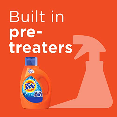 Tide Ultra Oxi Laundry Detergent Liquid Soap, High Efficiency (HE), 59 Loads, Blue, 92 fl oz (Pack of 1)