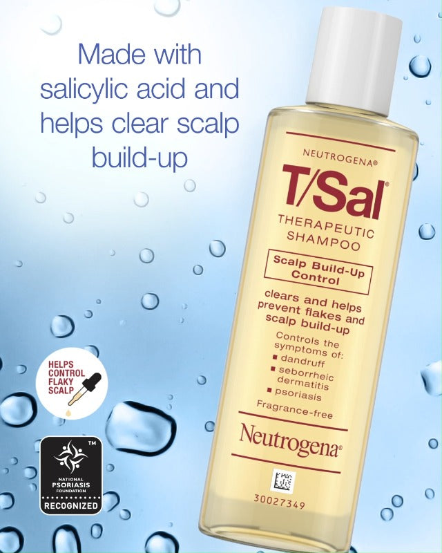Neutrogena T/Sal Therapeutic Shampoo for Scalp Build-Up Control with Salicylic Acid, Scalp Treatment for Dandruff, Scalp Psoriasis & Seborrheic Dermatitis Relief, 4.5 fl. oz