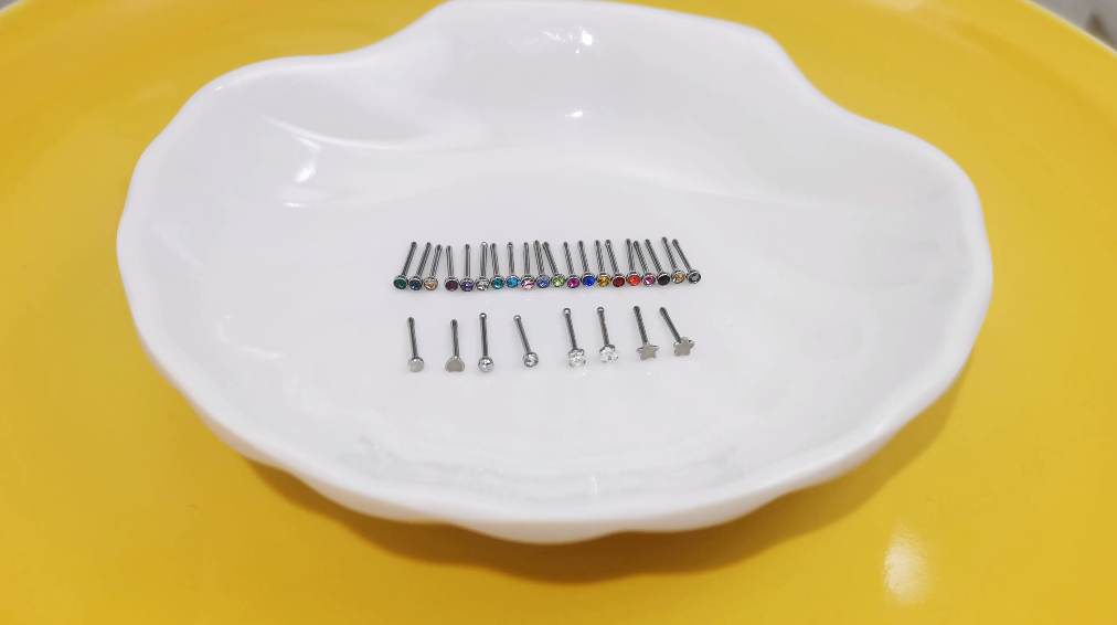 Zolure 18G 20G 22G Nose Pin Bone Screws Studs Surgical Steel Body Piercing Jewelry for Women Men