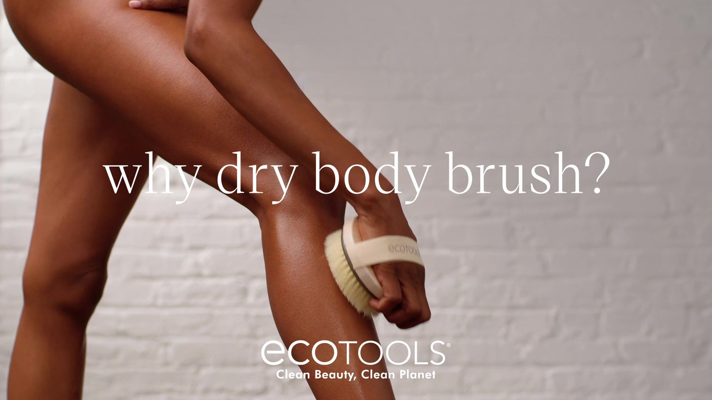 EcoTools Dry Body Brush, Cruelty-Free Bristles Exfoliate & Smooth Skin, Dry Brushing Removes Dry Skin, May Help Improve Circulation & Skin Tone, Eco-Friendly Skincare Tool, Vegan, 1 Count