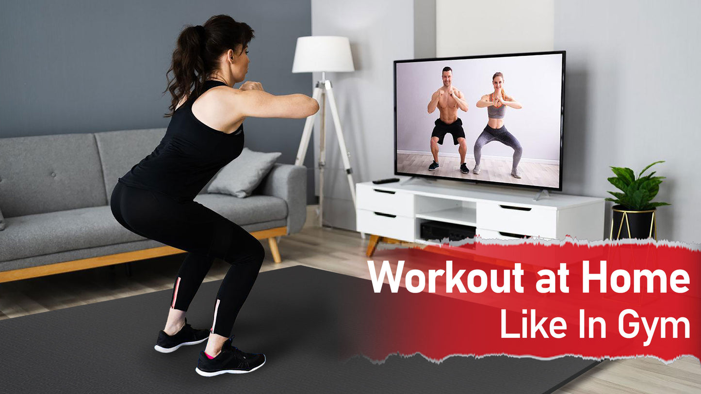 7' x 5' x 7mm Extra Large Exercise Mat, [35 Sq.Ft] Heavy-Duty & Extreme Non-Slip Rubber Gym Flooring for Home Gym, Pro Yoga Mat Gym Mat for Home Workout & Exercise Equipment, Shoe-Friendly