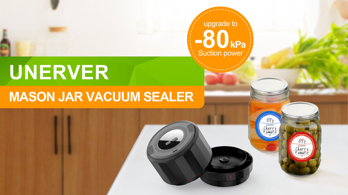 M11 Mason Jar Vacuum Sealer - Electric Mason Jar Vacuum Sealer Kit with Wide and Regular Mouth Mason Lids, Jar Vacuum Sealer for Canning Jars, Vacuum Sealing Machine for Food Storage