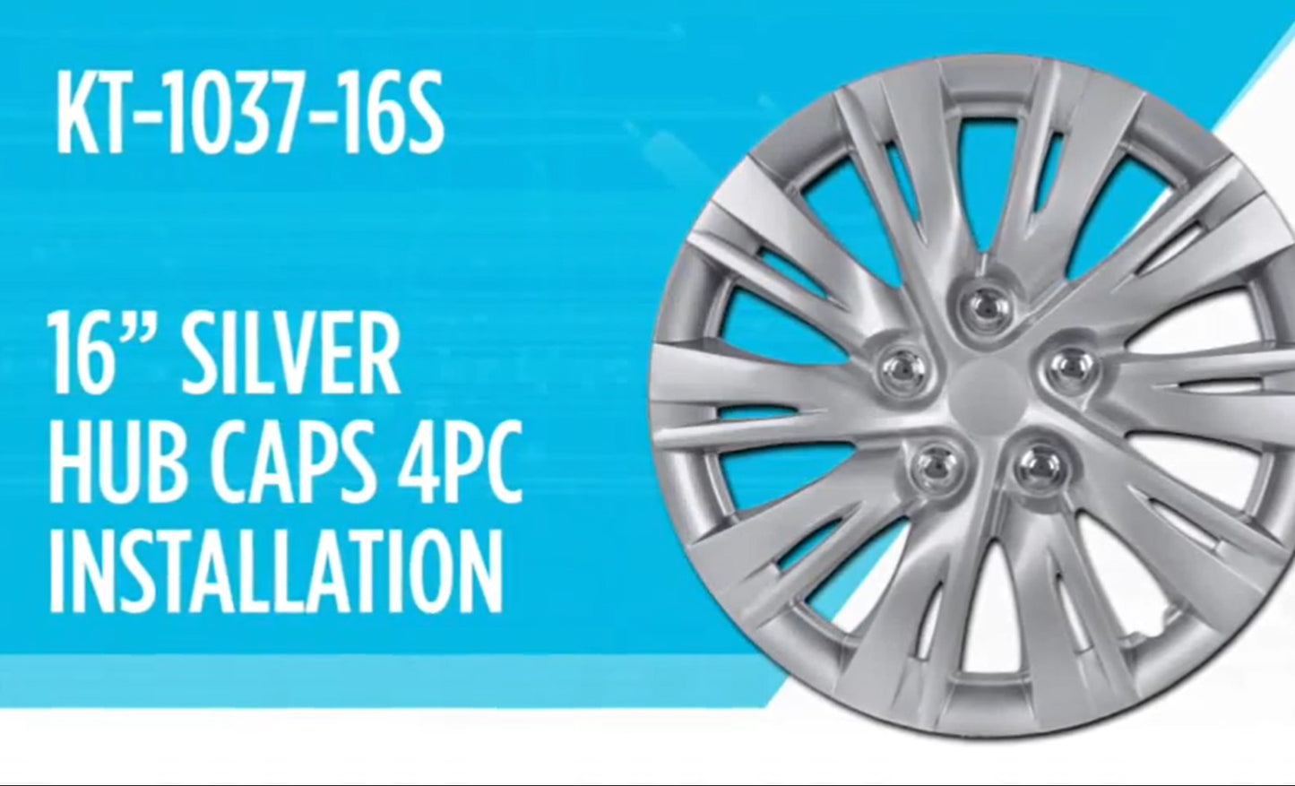 BDK (4-Pack Premium 16" Wheel Rim Cover Hubcaps OEM Style Replacement Snap On Car Truck SUV Hub Cap - 16 Inch Set, KT-1049-16_amaz1