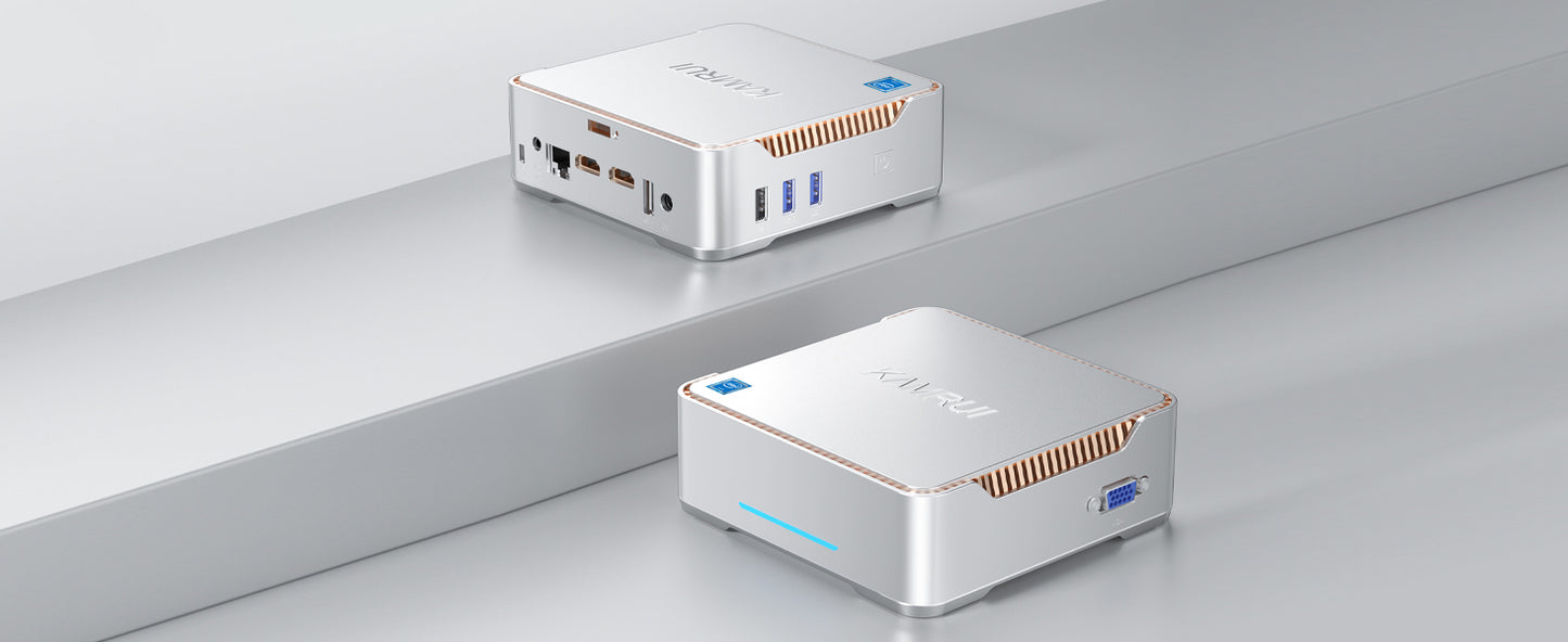 KAMRUI GK3 Plus Mini PC 16GB RAM 512GB M.2 SSD,12th Alder Lake N95 (up to 3.4GHz) Micro PC, 2.5''SSD, Gigabit Ethernet, 4K UHD, WiFi, BT, VESA/Home/Business Mini Desktop Computer