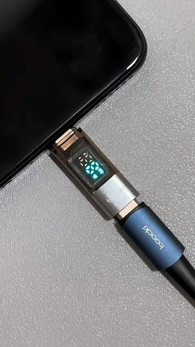 USB C Adapter, 2Pack 100W USB C Female to USB C Male Extension Adapter Type C Power Meter Tester with LED Display for iPad Pro iPhone 15 Pro Max MacBook Pro Laptop and All USB C Cable