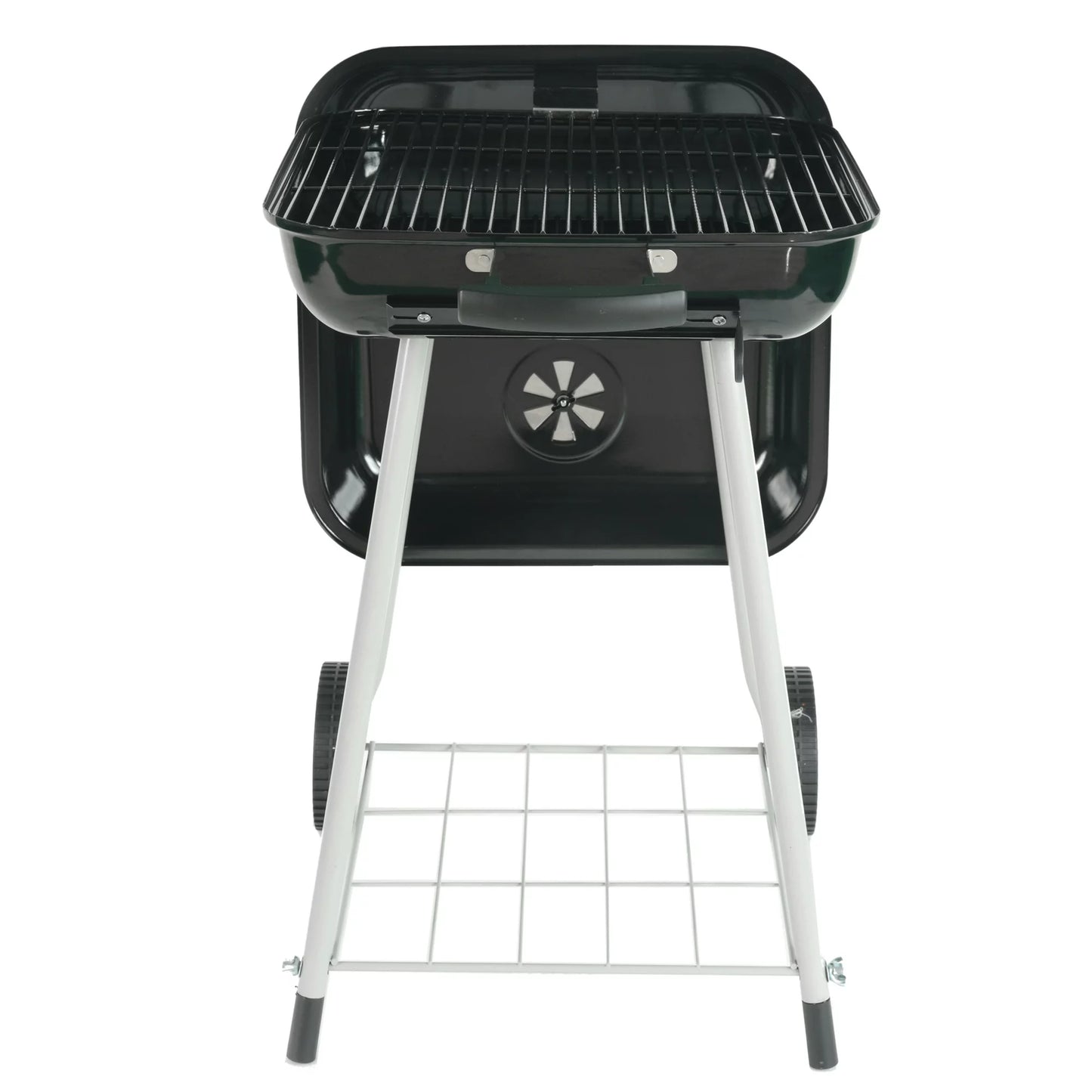 Expert Grill 17.5" Square Steel Charcoal Grill with Wheels, Black