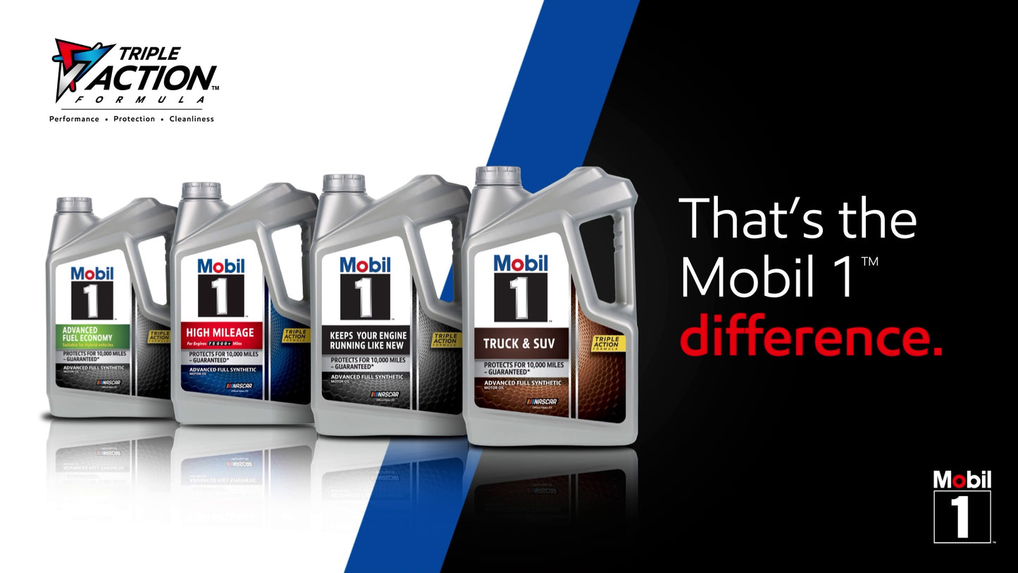 Mobil 1 Advanced Fuel Economy Full Synthetic Motor Oil 0W-20, 5 Quart