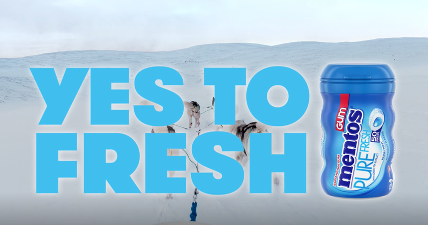 Mentos Pure Fresh Sugar-Free Chewing Gum with Xylitol, Fresh Mint, 50 Count (Pack of 6)