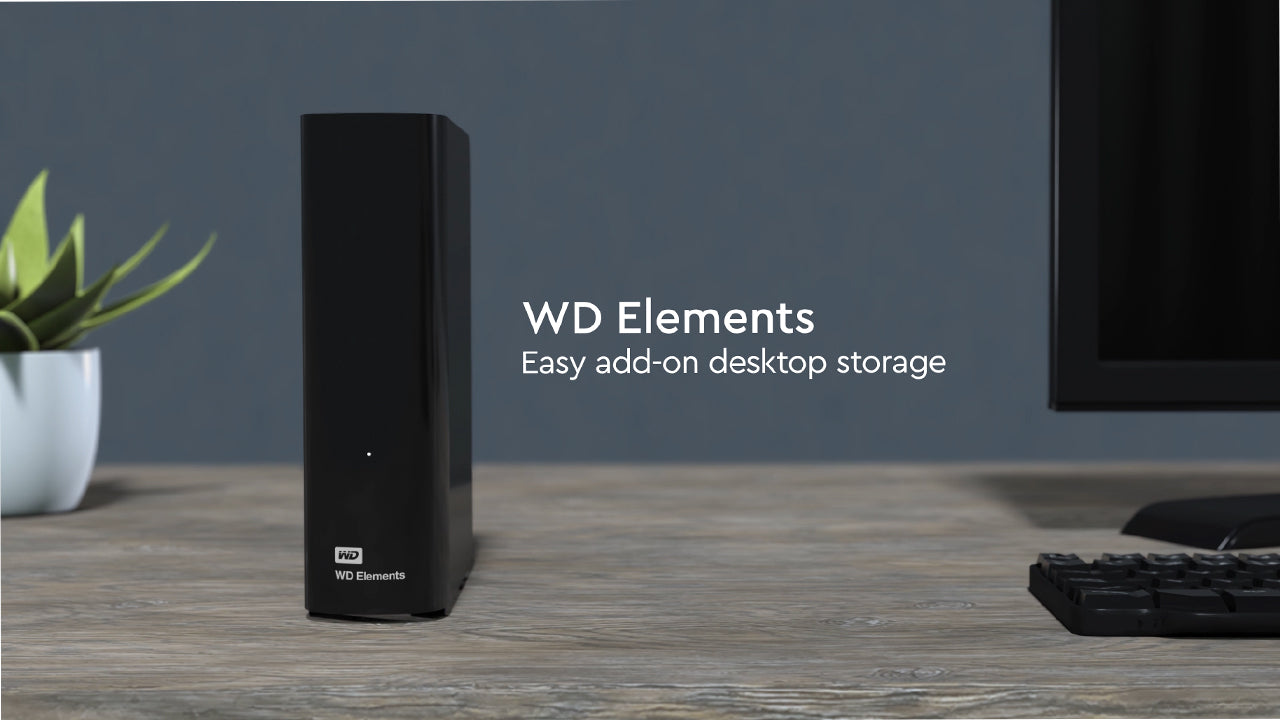 Western Digital 6TB Elements Desktop USB 3.0 external hard drive for plug-and-play storage - WDBWLG0060HBK-NESN