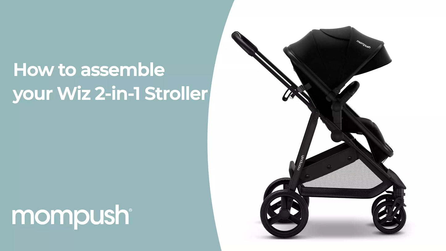Mompush Wiz 2-in-1 Convertible Baby Stroller with Bassinet Mode - Foldable Infant Stroller to Explore More as a Family - Toddler Stroller with Reversible Stroller Seat