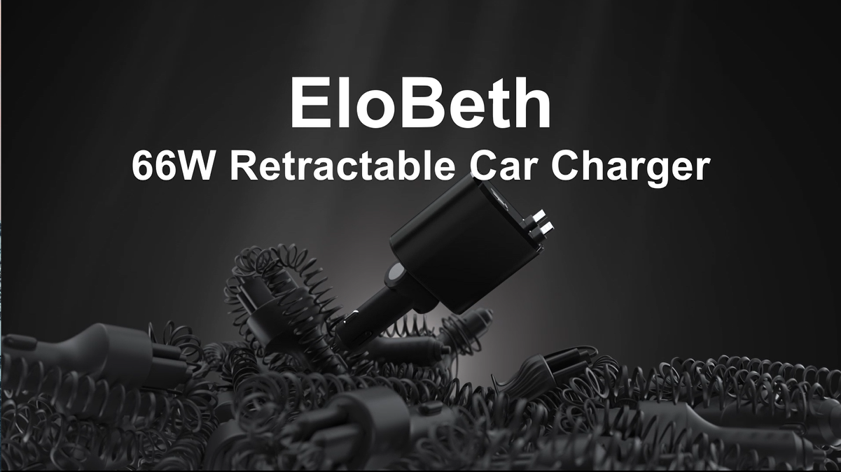 Retractable Car Charger, 4 in 1 Fast Car Phone Charger 66W, 2 Retractable Cables and USB Car Charger,Compatible with iPhone 15/14/13/12/11,Galaxy,Pixel