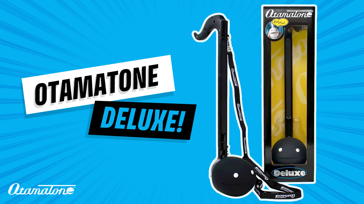 Otamatone Deluxe Electronic Musical Instrument for Adults Portable Synthesizer Digital Electric Music from Japan by Cube/Maywa Denki Cool Stuff Gifts, Black [English Manual]