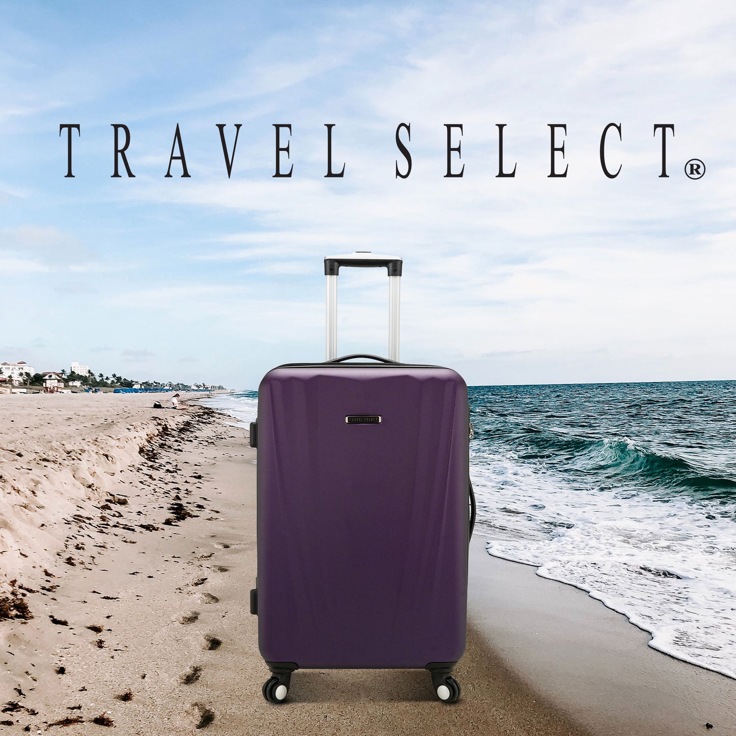 Travel Select Amsterdam Expandable Rolling Upright Luggage, Burgundy, 2-Piece Set