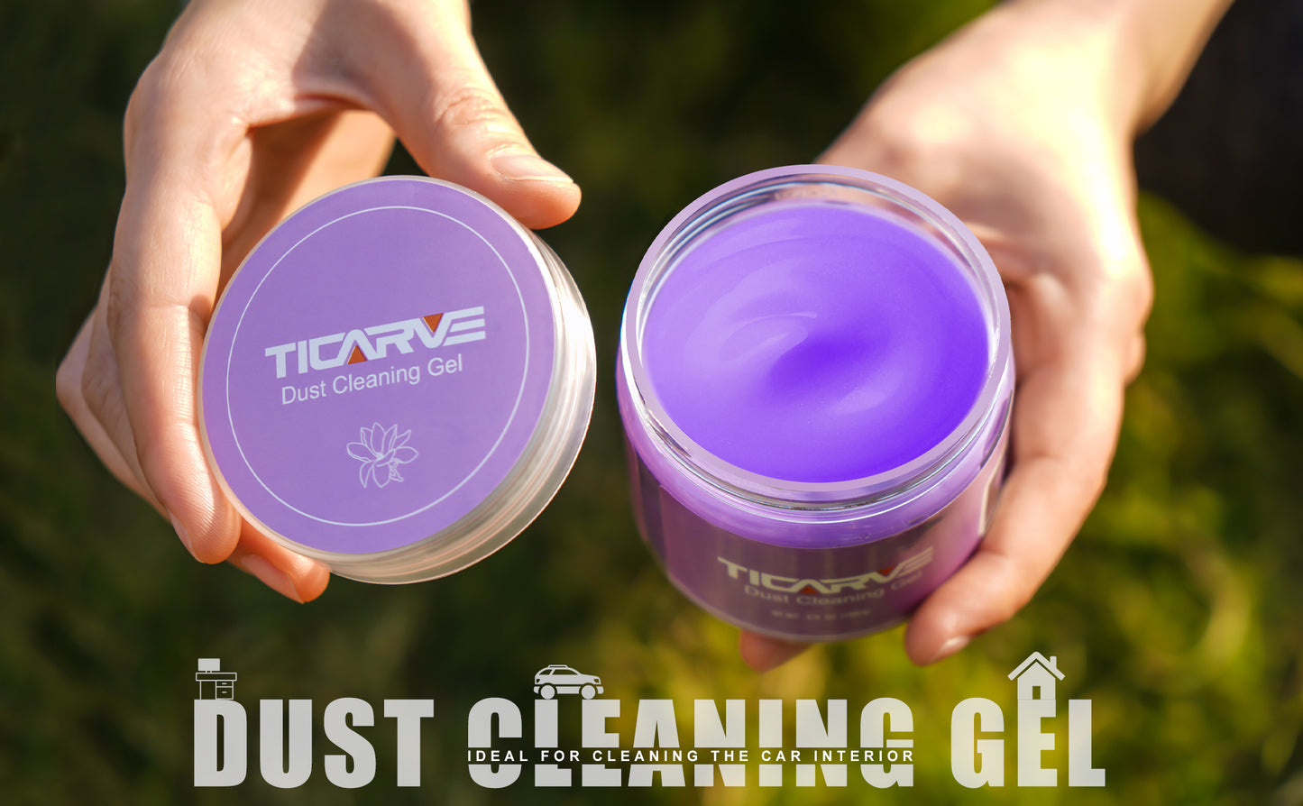 TICARVE Cleaning Gel for Car Detailing Car Vent Cleaner Cleaning Putty Gel Auto Car Interior Cleaner Dust Cleaning Mud for Cars and Keyboard Cleaner Cleaning Slime Purple