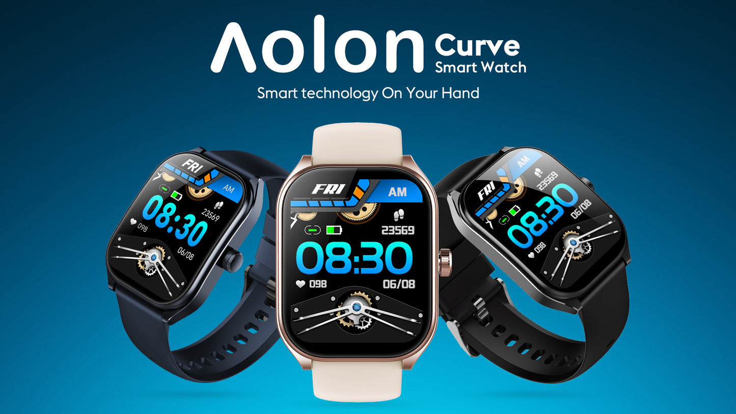 Curve Smart Watch for Men Women (Answer/Make Call), 2.01" Fitness Tracker with 120+ Sport Modes Heart Rate Sleep Blood Oxygen Monitor, IP68 Waterproof Fitness Watch for Android iOS, Black