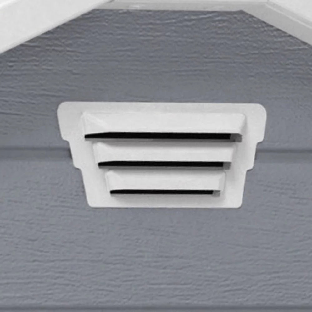 Keter Manor 4' x 6' Resin Storage Shed, All-Weather Plastic Outdoor Storage, Gray and White