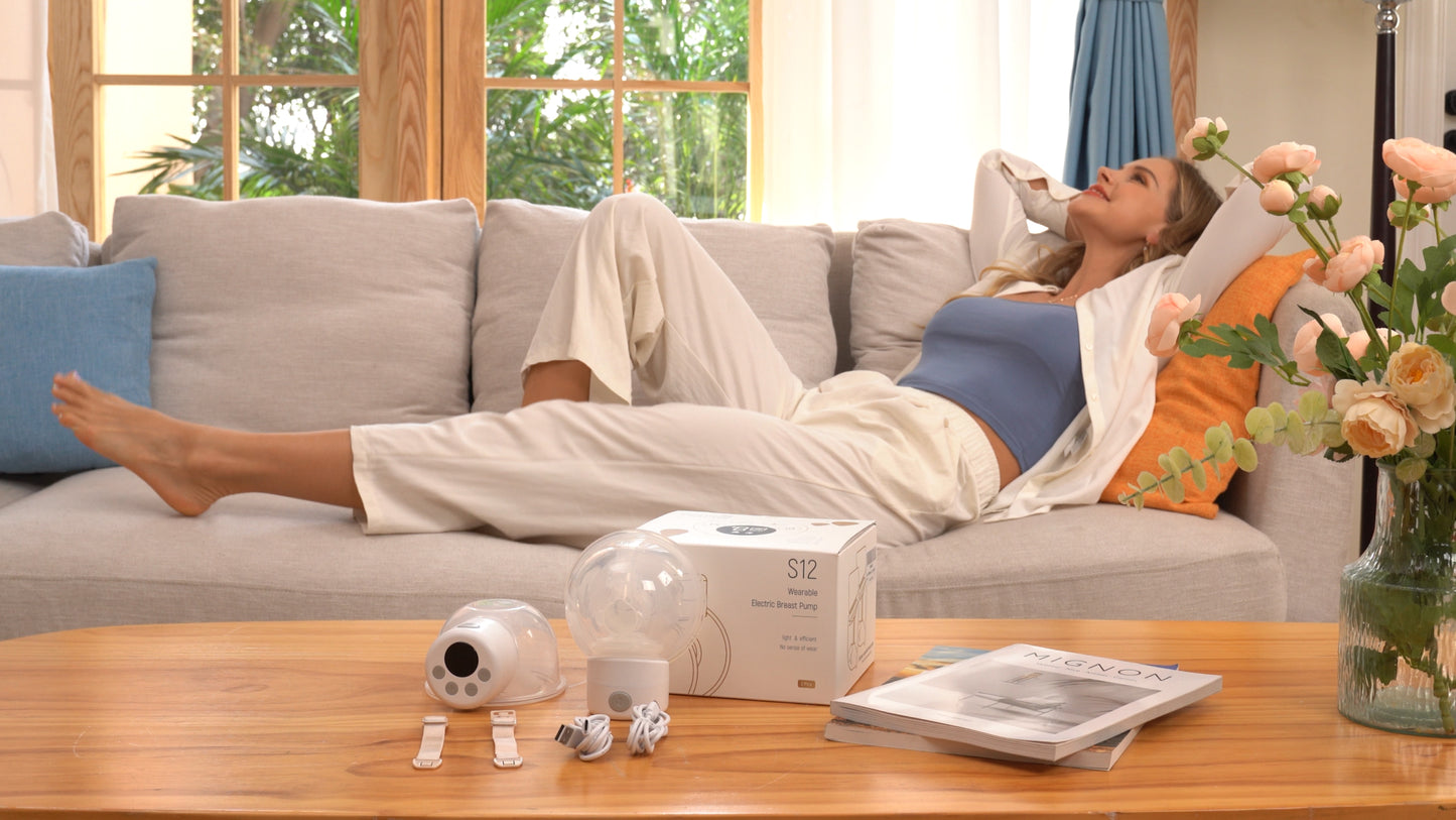 Breast Pump, Wearable Breast Pump, Hands Free Breast Pump, Electric Breast Pump 2 Mode & 9 Levels, 24mm Flange, 2 Pack